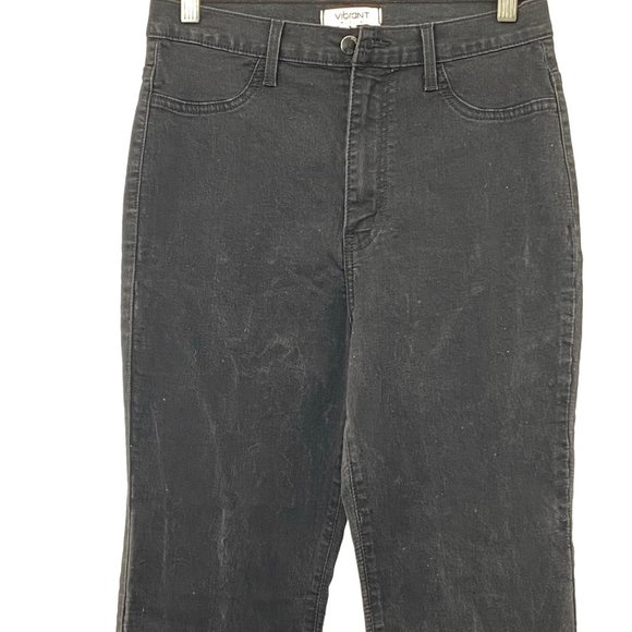 VIBRANT M.I.U. BLACK HIGH-WAISTED BELLS WOMENS SIZE 15 - Picture 2 of 5